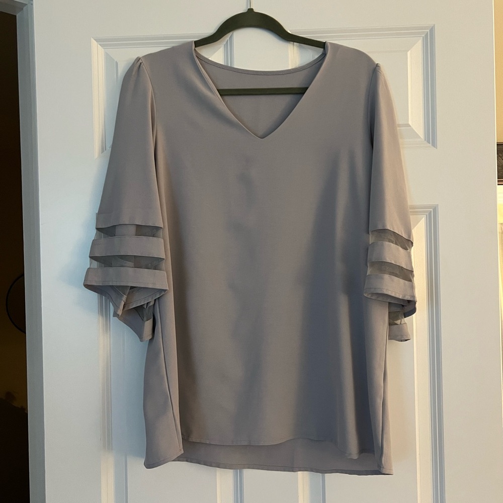 Business Casual Women’s Top w/ Flared Sleeves